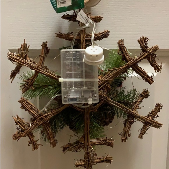 Rustic LED Snowflake Ornament - Picture 5 of 5